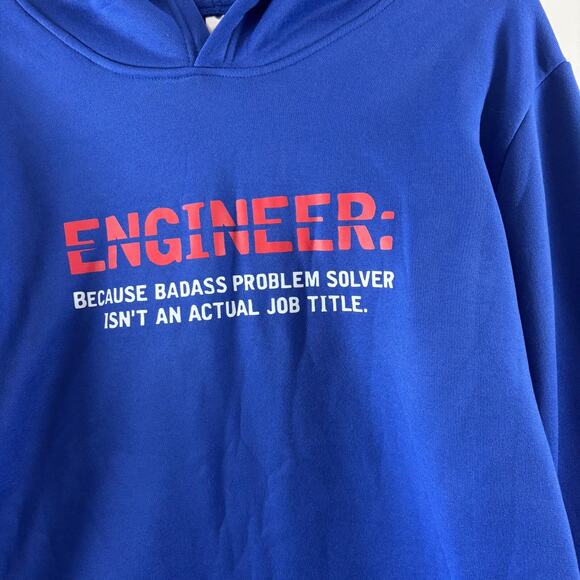 Engineer Sweatshirt Funny Birthday Gift Idea Blue Sweater Large - Picture 2 of 6